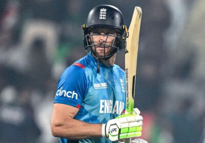 England captain Jos Buttler gets ready tpo bat in a recent match in file photo. England, Pakistan still gets flak after Champions Trophy exit