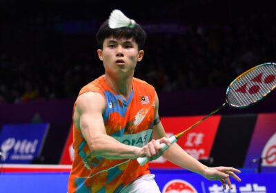 Malaysia's Justin Hoh is about to take a shot at a recent match in file photo. Malaysian shuttler claims German Open main draw, avoids qualifier