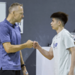 Malaysian shuttler Leong Jun Hao (right) pumps fist with singles coach Kenneth Jonassen (left) in file photo. Jun Hao needs fresh approach for All England after BAMTC: coach