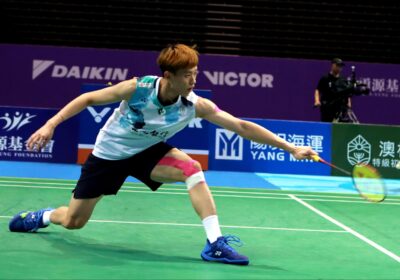 Lin Chun-Yi of Chinese Taipei hits a shot in file photo. Chinese Taipei tops Singapore in BAMTC 2025