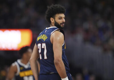 Denver pointguard Jamal Murray looks on during a break of their game vs Portland on Wednesday. Murray's 55 points lauded by Nuggets coach as 'efficient' after win