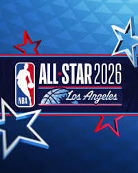 The logo of the NBA All-Star Game 2026 to be held in Los Angeles is featured in photo. NBA All-Star Game open for USA vs World matchup for 2026