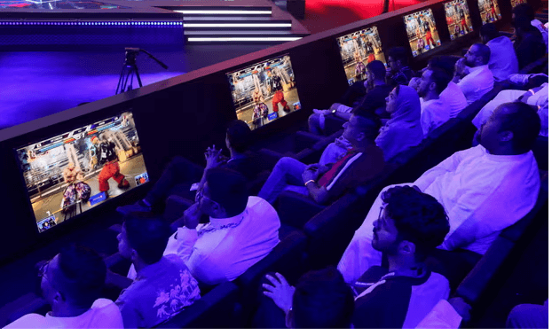 A horde of Esports players and their supporters gather at a playing area in Riyadh in file photo. IOC confirms first Olympic Esports Games set in Riyadh in 2027