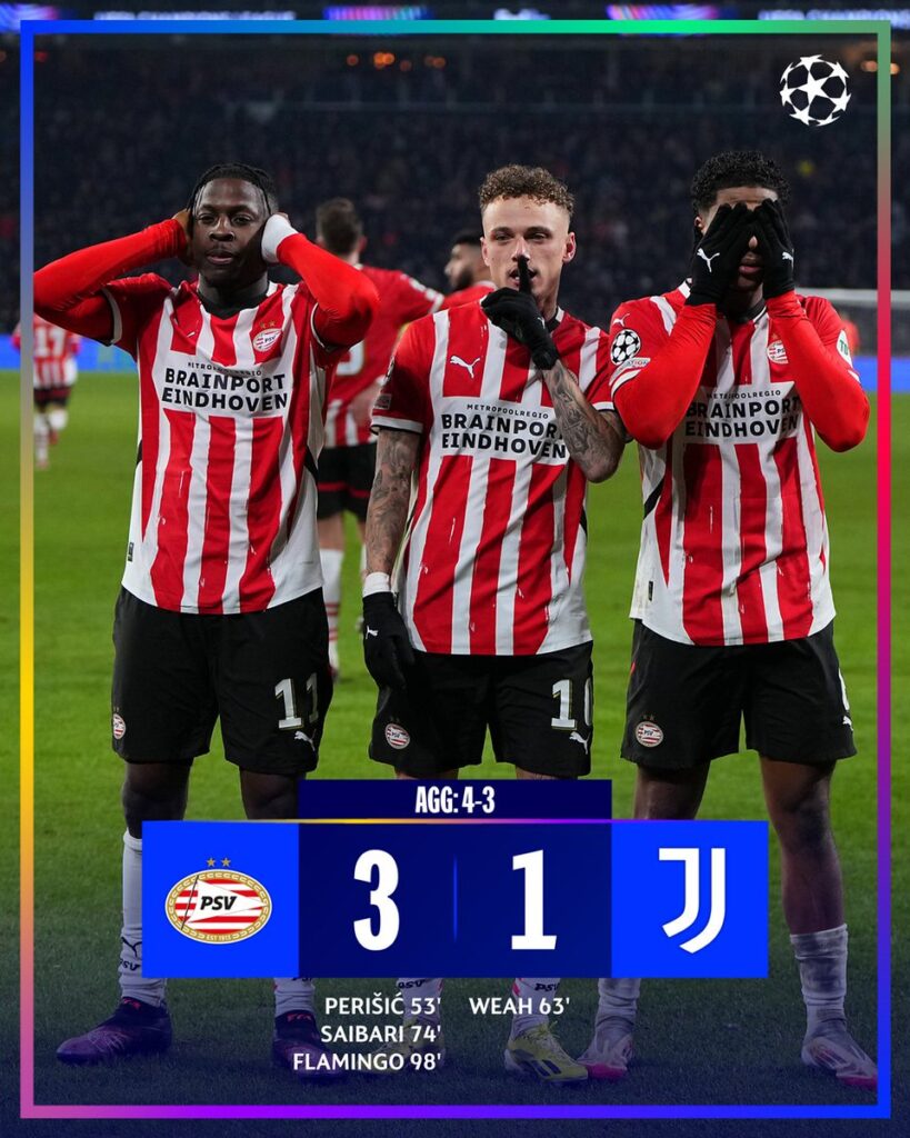 PSV Juventus play-off Champions League