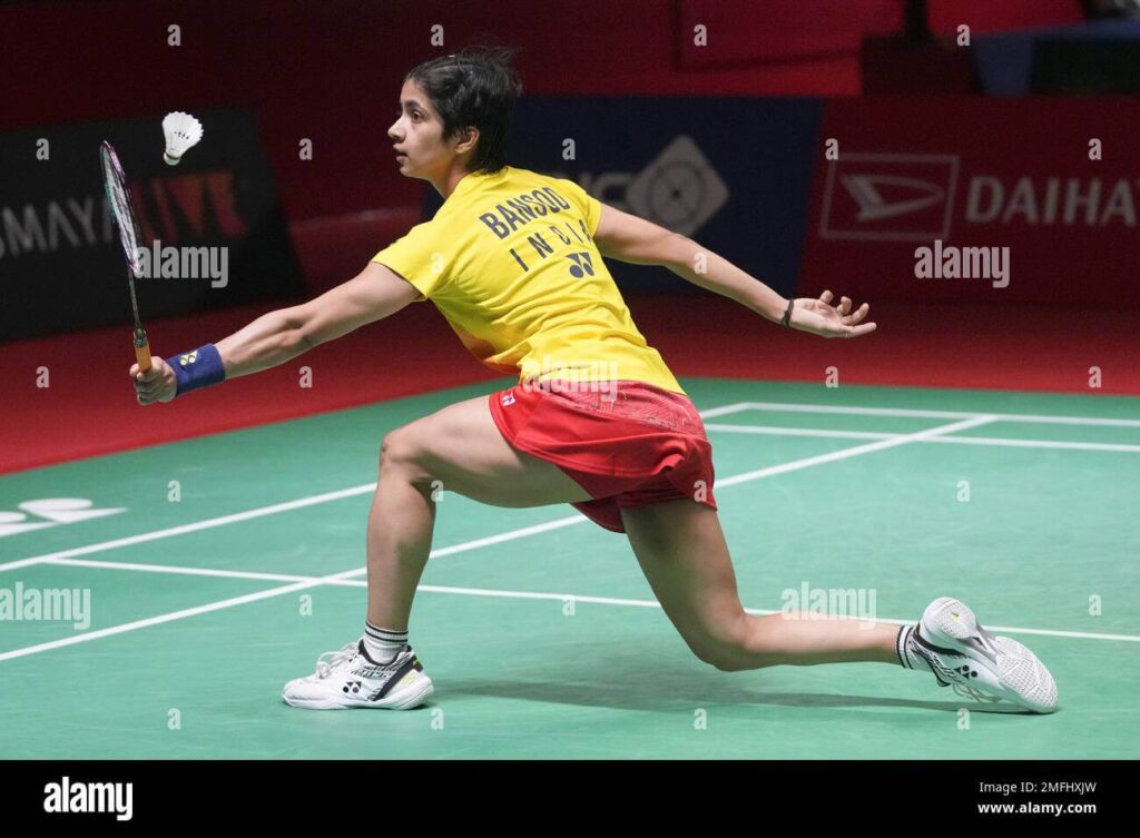 Malvika Bansod returns a shot while playing for India in file photo. India to rely on Bansod, men's team as Sindhu skips BAMTC 2025