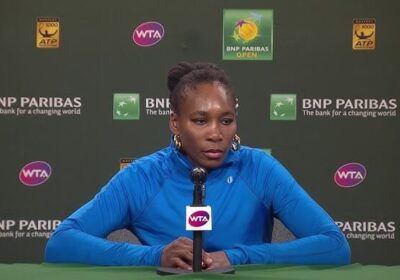 American Venus Williams fields questions at a recent news conference in file photo. Venus Williams eyes comeback, gets BNP Paribas Open wild card