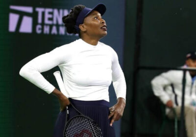 Venus Williams looks on during a break in her stint at the 2024 BNP Paribas Open in file photo. Williams to skip BNP Paribas Open, cites other 'commitments'