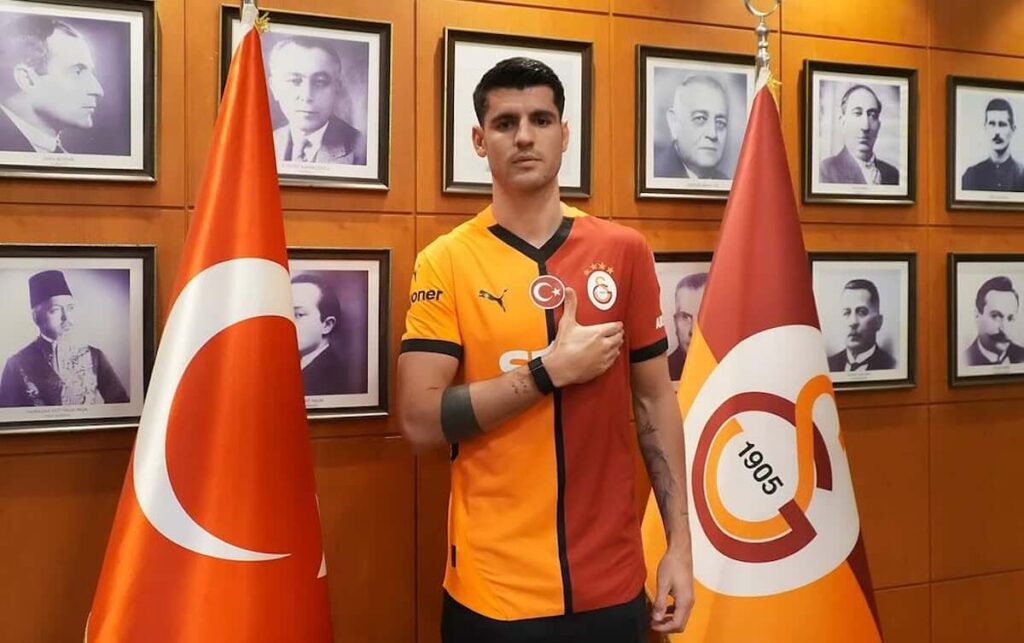 Alvaro Morata joined Galatasaray on loan from AC Milan