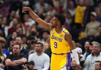 Los Angeles Lakers guard Bronny James shoots in the second half of their game vs Milwaukee on Thursday. Bronny James gets lone bright spot in Lakers' loss to Bucks