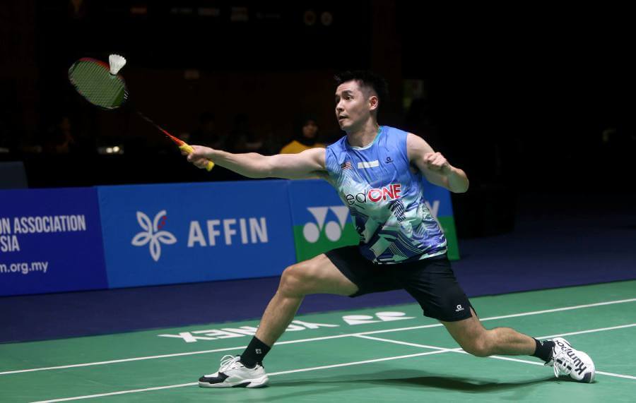 Malaysia's Cheam June Wei hits a shot in file photo.  Srikanth, June Wei reach Orleans Masters 2025 main draw