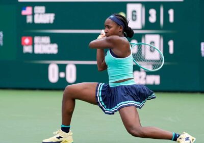 American Coco Gauff hits a shot in file photo. Gauff braces for Miami Open after 21st birthday, seeks redemption