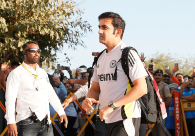 Coach Gautam Gambhir walks before a throng of India supporters in file photo. ICC Champions Trophy post-final sees Gambhir with India 'A' early