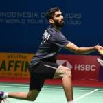 India's Kidambi Srikanth hits a shot at an Orleans Masters 2025 qualifying match on Tuesday. Srikanth, June Wei reach Orleans Masters 2025 main draw