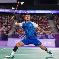 India's Lakshya Sen braces for a shot in file photo. Lakshya pulls out of Swiss Open