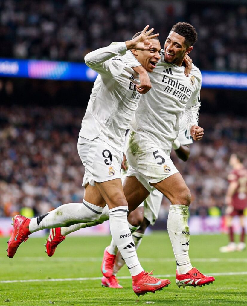 Mbappe scored his 18th goal to give Real Madrid the lead against Rayo Vallecano