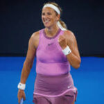 Belarus' Vicrtoria Azarenka pumps her fist at a tournament in Brisbane, Australia, in file photo. Azarenka cites shorter tournaments to ensure 'future of tennis'