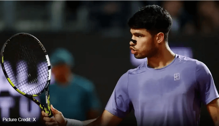 Alcaraz tops Khachanov at Italian Open; Sinner, Paolini advance