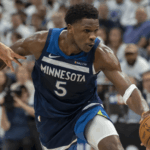 Minnesota guard Anthony Edwards tries to attack the hoop against the Golden State Warriors in Game 2 of their second-round series on Thursday. Wolves vs Warriors sees Minnesota win amid Edwards injury scare