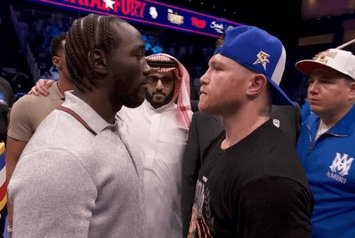 Mexico's Canelo Alvarez (right) stares down American Terence Crawford (left) in a faceoff in file photo. Canelo set to become USD1 billion boxer in 2026, says manager