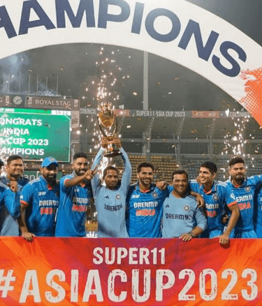 Members of Team India celebrate after winning the 2023 Asia Cup title in file photo. BCCI plans to pull India out of Asia Cup amid Pakistan tensions