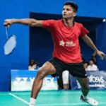 India's Sathish Kumar Karunakaran stretches for a shot in his match againdt Chou Tien Chen on Wednesday at the BWF Malaysia Masters 2025. Karunakaran upsets Tien Chen in Malaysia Masters; Srikanth wins