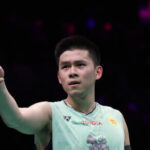 Thailand's Kunlavut Kitidsarn looks at the crowd at the Thailand Open in Bangkok on Thursday. Kunlavut, Antonsen reach Thailand Open last 8; Loh ousts Nguyen
