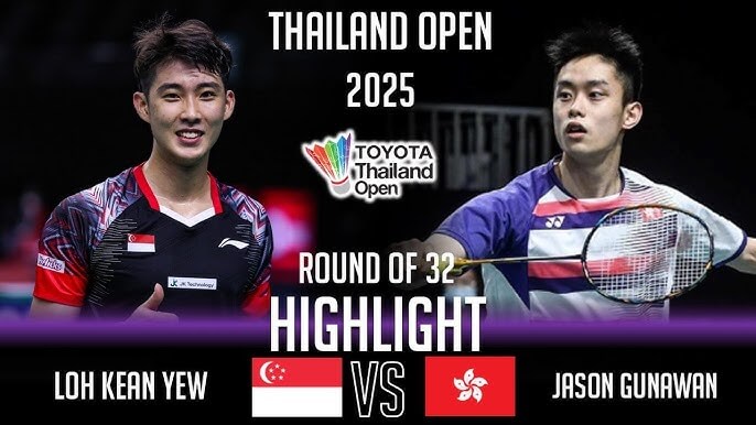 Singapore's Loh Kean Yew (left) is paired against Indonesia's Jason Gunawan (right) at the Thailand Open 2025 in Bangkok on Wednesday. Loh beats Gunawan in Thailand Open 2025; Hooda, Bansod lose