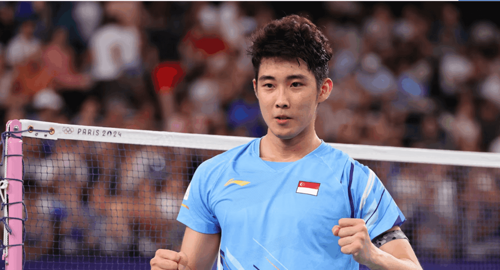 Singapore's Loh Kean Yew pumps his first in his match against Ireland's Nhat Nguyen in Bangkok on Thursday. Thailand's Kunlavut Kitidsarn looks at the crowd at the Thailand Open in Bangkok on Thursday. Kunlavut, Antonsen reach Thailand Open last 8; Loh ousts Nguyen