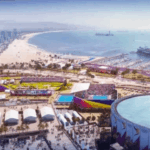 An aerial view of Long Beach in California is seen in file photo. LA2028 Games to showcase Long Beach as host to 11 events