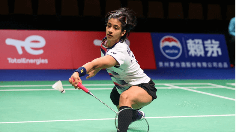 Malvika Bansod stretches to return a shot at a recent tournament in file photo. Laksya Sen raises his arms at a recent tournament in file photo. Thailand Open 2025 vital for Indian shuttlers to bounce back