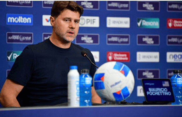 USMNT coach Mauricio Pochettino. fields questions at a news conference in file photo. USMNT ramps up FIFA World Cup 2026 preparations with friendlies