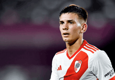 River Plate midfielder Franco Mastantuono looks on as he walks the field in file photo. Mastantuono eyed by Argentina for 2026 FIFA World Cup qualifiers