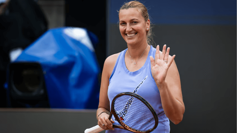 Petra Kvitova waves to the crowd after winning her first match at the Italian Open since giving bieth to her first child. Swiatek, Gauff eye Vatican amid Italian Open stint; Kvitova wins