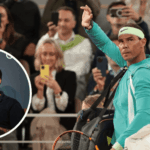 Spanish tennis legend rafael Nadal (right) waves to the crowd while retired American tennis player Andy Roddick (inset) is also shown in the photo. Nadal's French Open tribute ceremony a 'no-brainer,' says Roddick