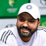 Rohit Sharma fields questions at a news conference in file photo. Sharma retires from Test cricket; Gill looms as next India captain