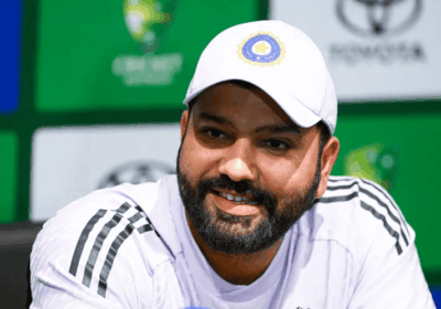 Rohit Sharma fields questions at a news conference in file photo. Sharma retires from Test cricket; Gill looms as next India captain