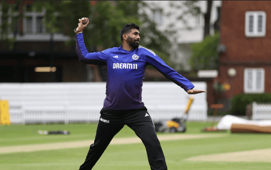 Jasprit Bumrah is set to throw the ball in the pitch at a Team India match in file photo. Bumrah impressive ahead of England Tests; India urges precaution