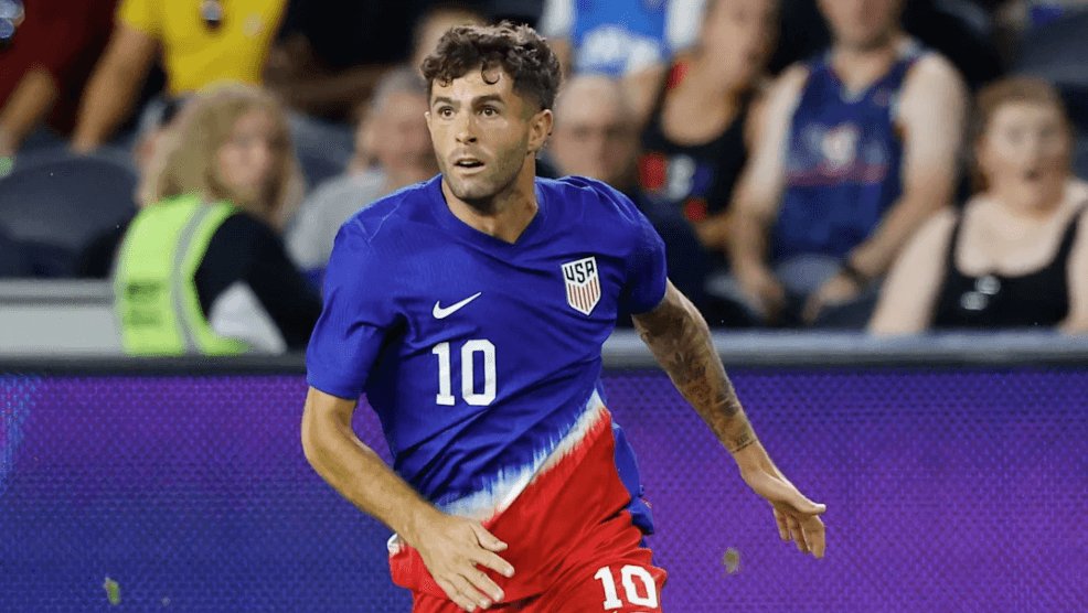AC Milan and USMNT winger Christian Pulisic runs the field at a recent match in file photo. Pochettino welcomes 'positive' USMNT win amid Pulisic comments