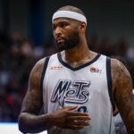 Former NBA star DeMarcus Cousins dons a jersey of the Guaynabo Mets in Puerto Rico in file photo. Ex-NBA star Cousins goes viral, loses temper in Puerto Rico game