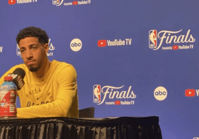 Pacers guard Tyr2ese Haliburton fields questions at NBA Finals 2025 Media Availability day on Wednesday. Pacers welcome underdog tag, 'best challenge' vs OKC in finals