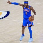 OKC pointguard Shai Gilgeous-Alexander calls plays for his teammates in Game 2 of the NBA Finals vs the Indiana Pacers on Sunday, OKC vs Pacers Game 2 sees Thunder bounce back, tie NBA Finals