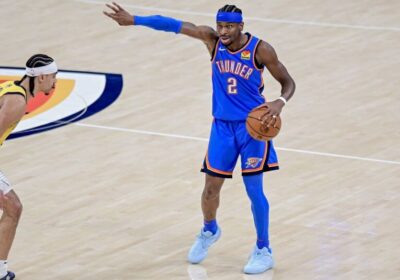 OKC pointguard Shai Gilgeous-Alexander calls plays for his teammates in Game 2 of the NBA Finals vs the Indiana Pacers on Sunday, OKC vs Pacers Game 2 sees Thunder bounce back, tie NBA Finals