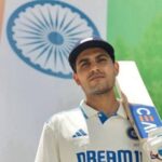 Shubman Gill holds his bat on his left shoulder as he poses for pictures at the pitch in file photo. Gill welcomes 'communication' after getting Indian Test captain role