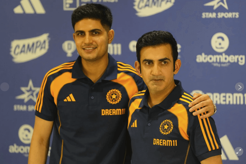 New India Test captain Shubman Gill (left) poses with coach Gautam Gambhir (right) at a news conference in file photo. Gill welcomes 'communication' after getting Indian Test captain role