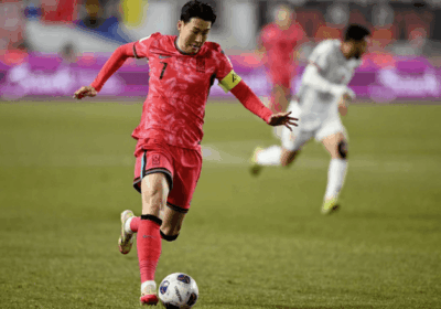 Tottenham Hotspur forward Son Heung-min runs attempts to kick the ball to the goal in in file photo. Son to play limited minutes in FIFA World Cup qualifiers: coach