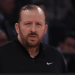 Tom Thibodeau was all focused as he watches the action as New York coach in file photo .Thibodeau fired as Knicks coach; Malone, Bryant possibly eyed