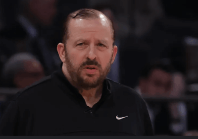 Tom Thibodeau was all focused as he watches the action as New York coach in file photo .Thibodeau fired as Knicks coach; Malone, Bryant possibly eyed